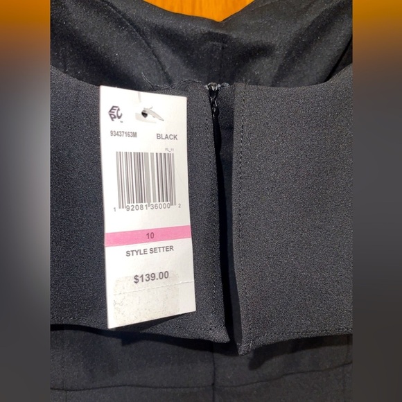 Women’s Formal Dress Size 10 MSK Black Ruffled Off Shoulder Beaded Waistline - Picture 8 of 8